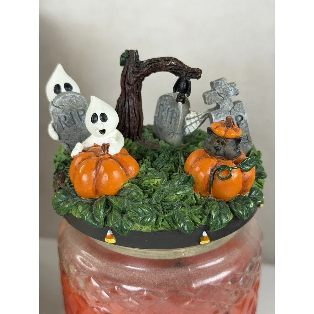 Gold Canyon Pumpkin Harvest Candle Holder Autumn Thanksgiving Vintage Box 82983
